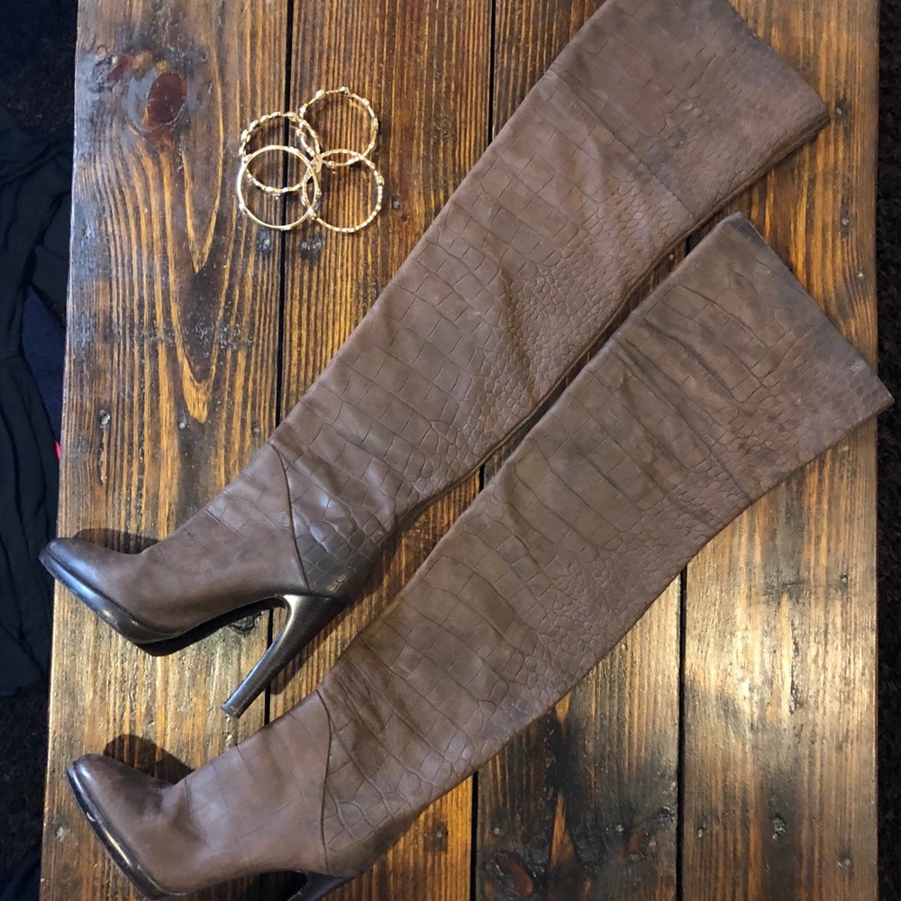 GIUSEPPE ZANOTTI: over the knee leather embossed - Picture 3 of 7
